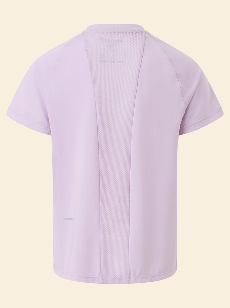 Soepelvallend sportshirt met korte mouwen (Ekstract) Paars - Kiabi