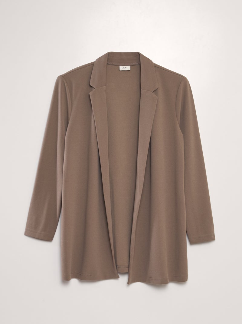 Soepelvallende blazer BRUIN - Kiabi