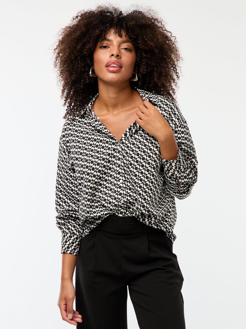 Soepelvallende blouse Biege - Kiabi