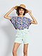     Soepelvallende blouse met print afbeelding 2
