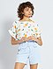     Soepelvallende blouse met print afbeelding 2
