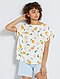    Soepelvallende blouse met print afbeelding 3
