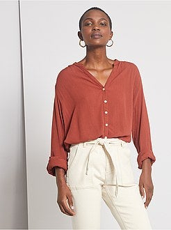 Soepelvallende blouse met strepen - Kiabi