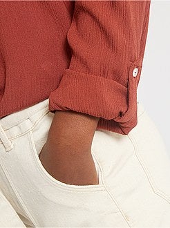 Soepelvallende blouse met strepen - Kiabi