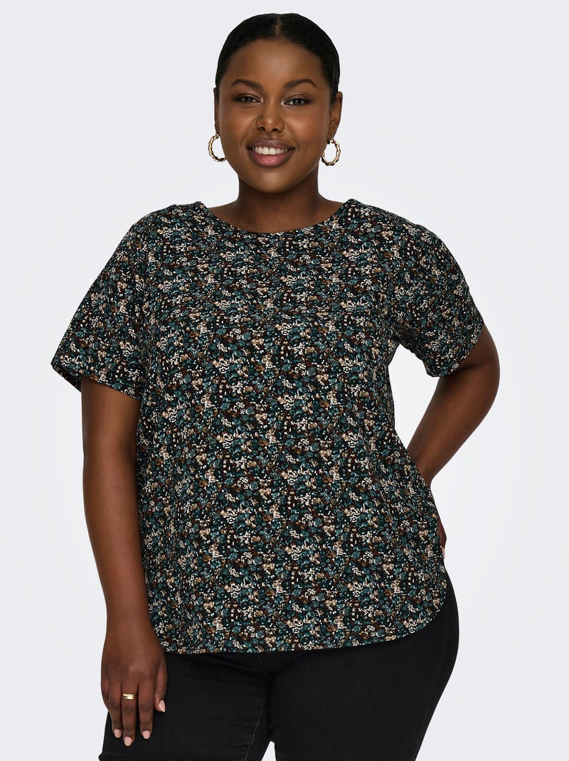 Soepelvallende blouse 'Only Carmakoma' GROEN - Kiabi