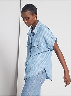 Soepelvallende blouse van lyocell - Kiabi