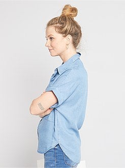Soepelvallende blouse van lyocell - Kiabi