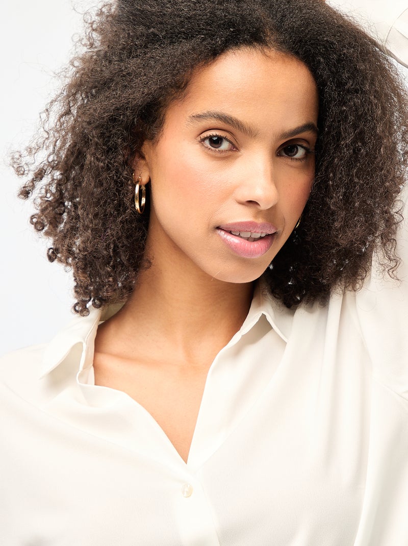 Soepelvallende blouse Wit - Kiabi