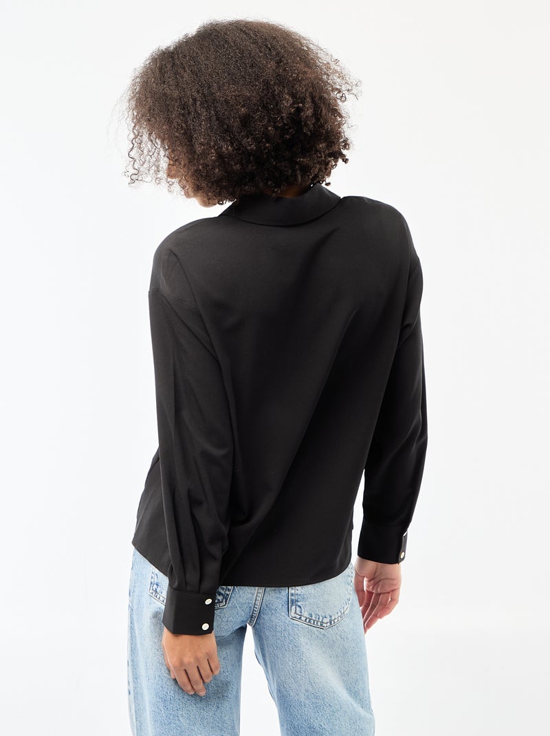 Soepelvallende blouse Zwart - Kiabi