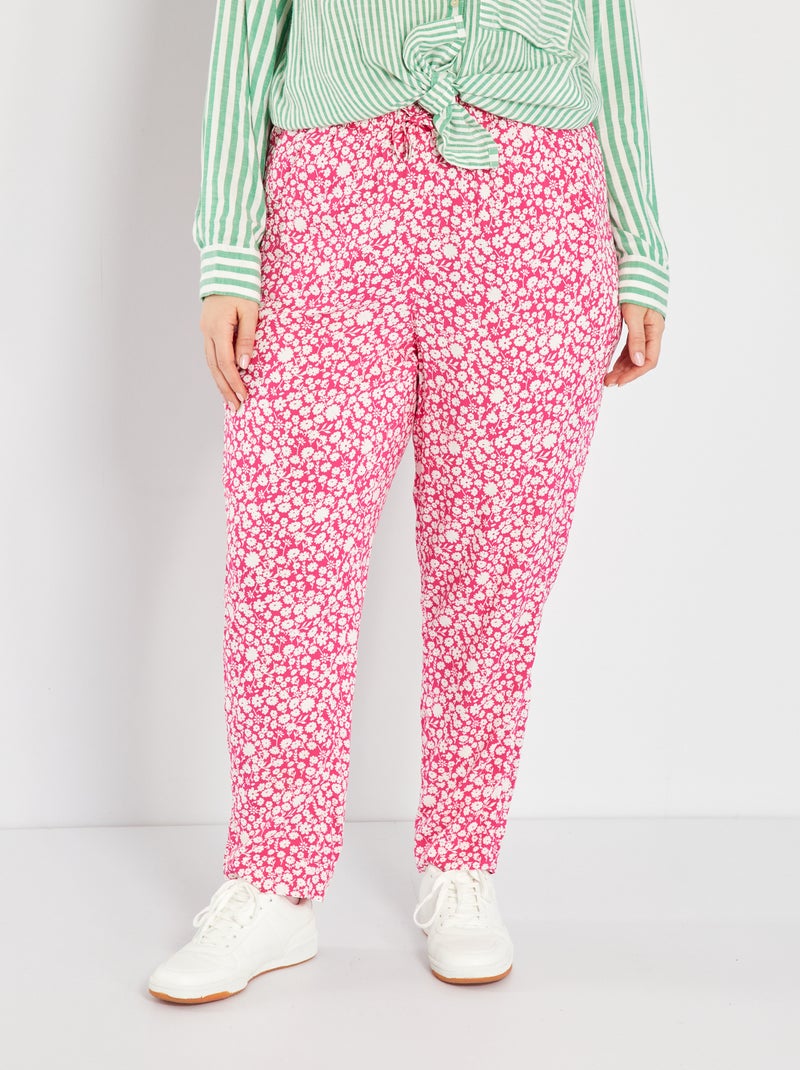 Soepelvallende broek in joggingstijl ROSE - Kiabi