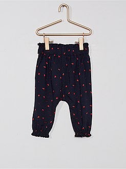 Soepelvallende broek met print - Kiabi