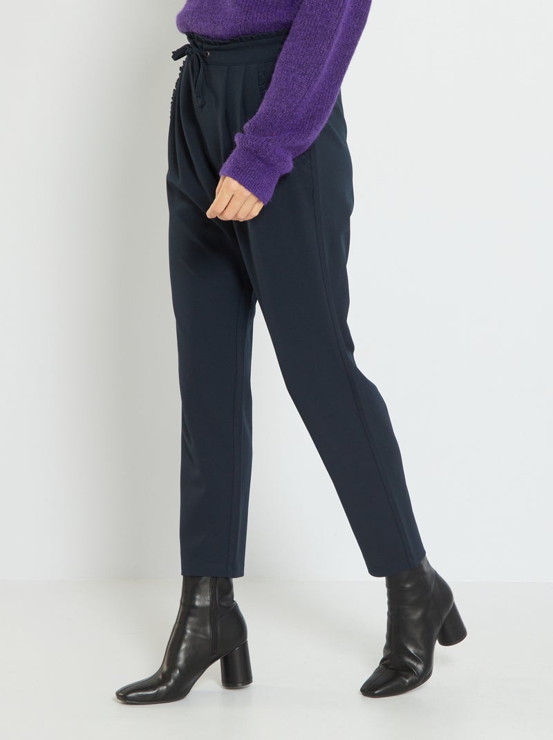 Soepelvallende en lichte broek 'Jacqueline de Yong' BLAUW - Kiabi