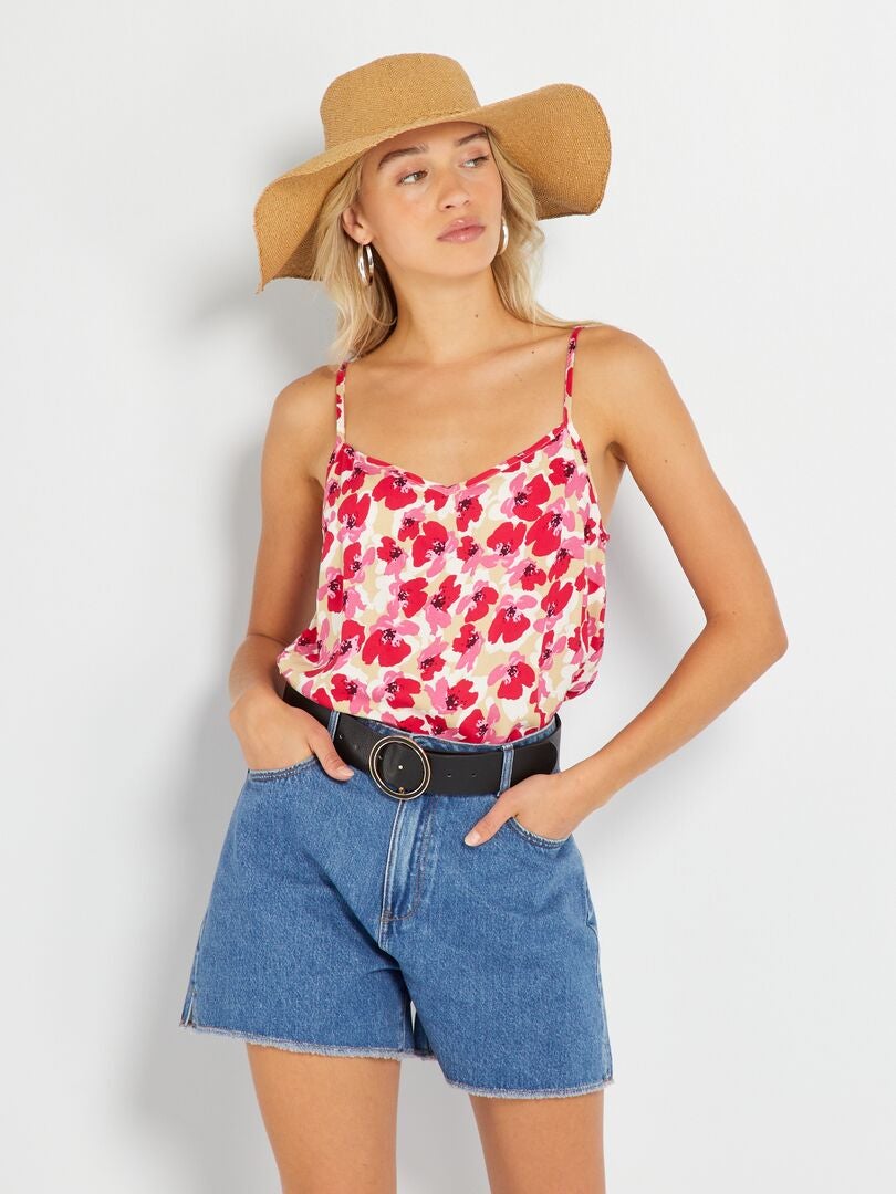 Soepelvallende gestreepte top ROSE - Kiabi