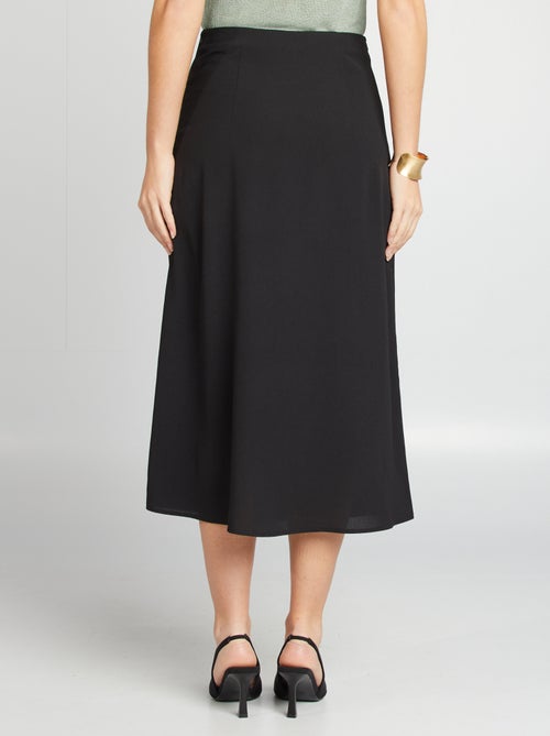 Soepelvallende, halflange rok met gedrapeerd effect - Kiabi