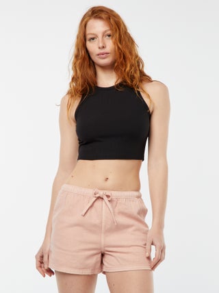 Soepelvallende jeansshort