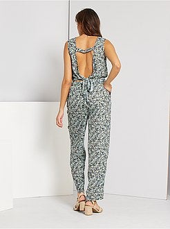 Soepelvallende jumpsuit met blote rug - Kiabi