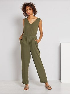 Soepelvallende jumpsuit met blote rug - Kiabi