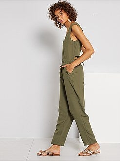 Soepelvallende jumpsuit met blote rug - Kiabi