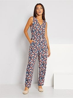 Soepelvallende jumpsuit met blote rug - Kiabi