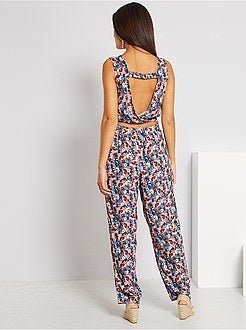Soepelvallende jumpsuit met blote rug - Kiabi