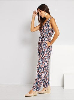 Soepelvallende jumpsuit met blote rug - Kiabi