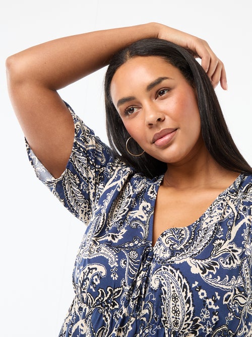 Soepelvallende jurk met fantasieprint - Kiabi