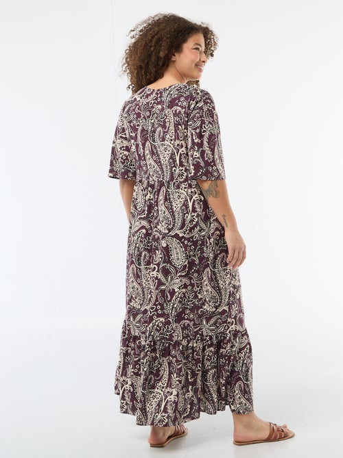 Soepelvallende jurk met fantasieprint - Kiabi