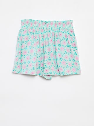 Soepelvallende short met print