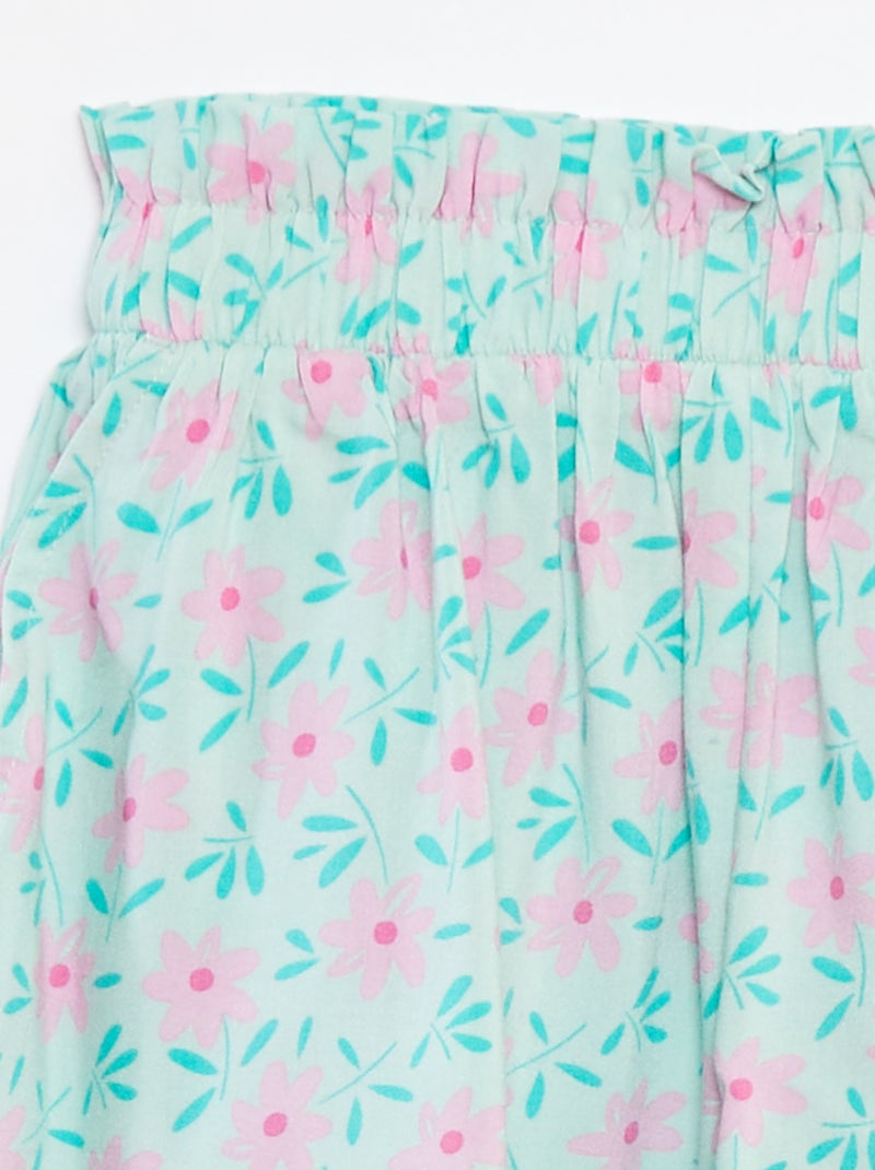 Soepelvallende short met print Blauw - Kiabi