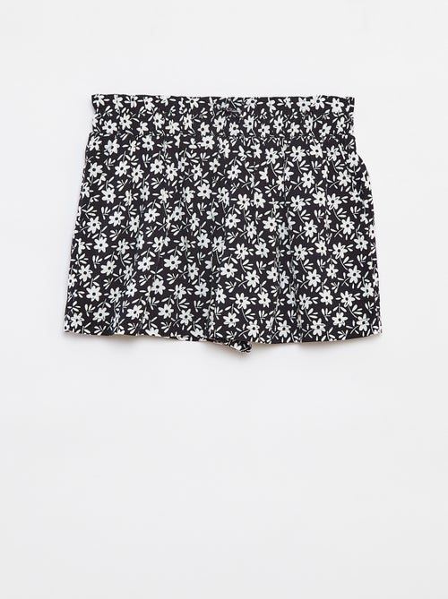 Soepelvallende short met print - Kiabi