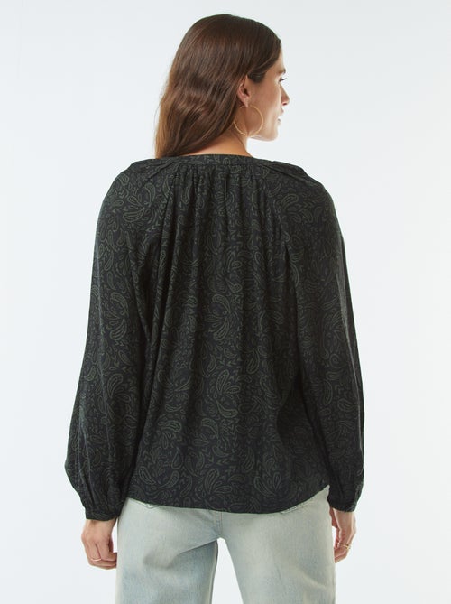 Soepelvallende top met print - Kiabi