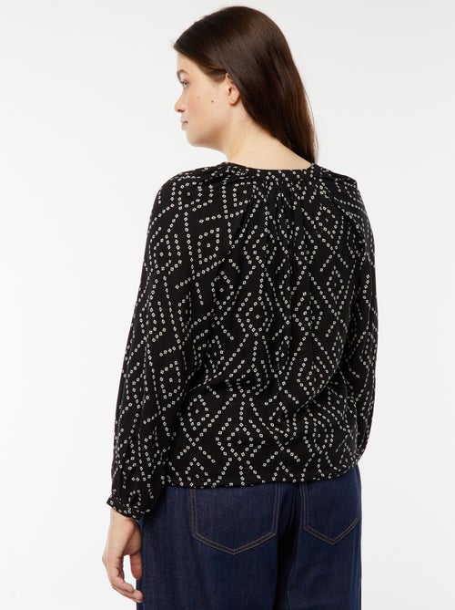 Soepelvallende top met print - Kiabi