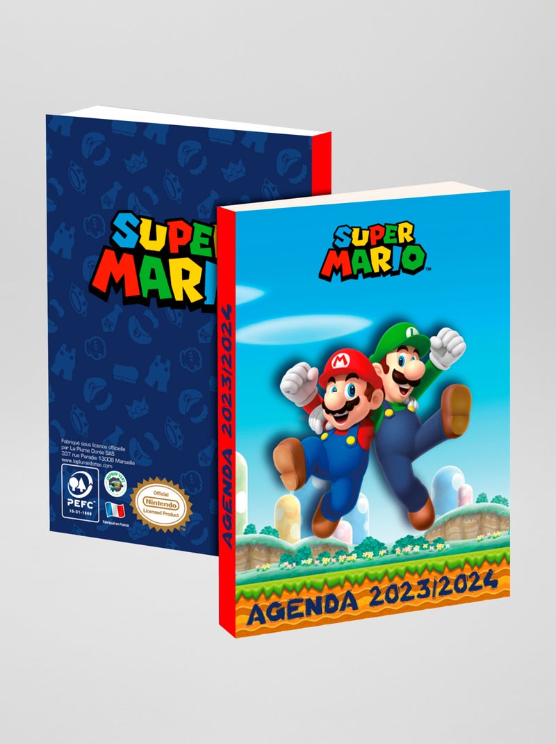 Softcover agenda 'Mario' 2023-2024 blauw - Kiabi