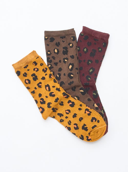 Sokken met luipaardmotief - Kiabi