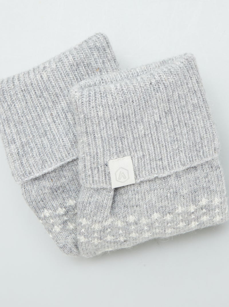 Sokken van wolmix GRIJS - Kiabi