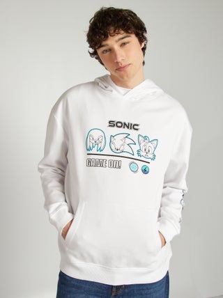 'Sonic'-hoodie met recto-versoprint