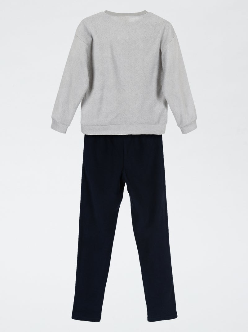 Sonic-pyjama 2-delig - T-shirt met lange mouwen + broek Grijs - Kiabi