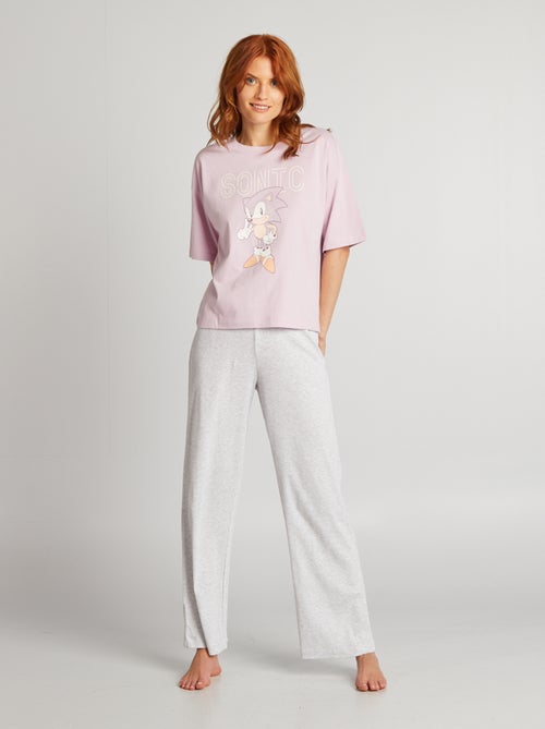 'Sonic'-pyjamasetje - T-shirt + broek - 2-delig - Kiabi
