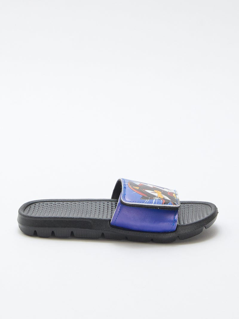 Sonic slippers met klittenband Zwart - Kiabi