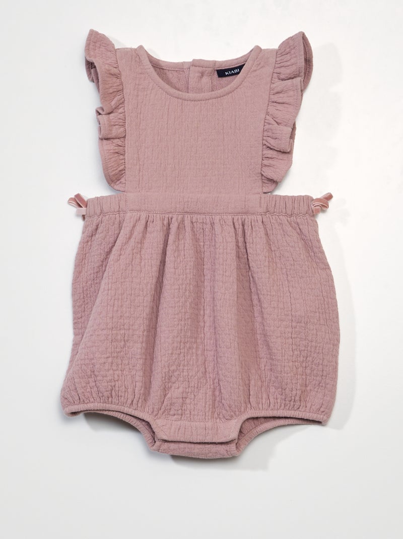 Speelpakje van fantasietricot met ruches ROSE - Kiabi