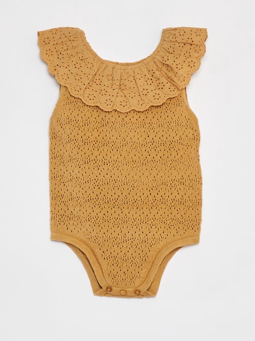 Speelpakje van tricot met kraagje - Kiabi