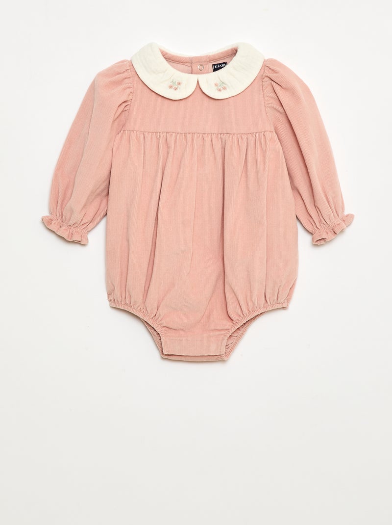 Speelpakje van velours Rose - Kiabi