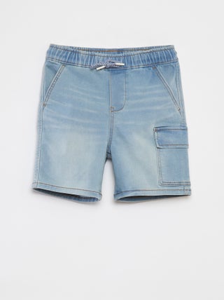 Spijkerbermuda met elastische taille