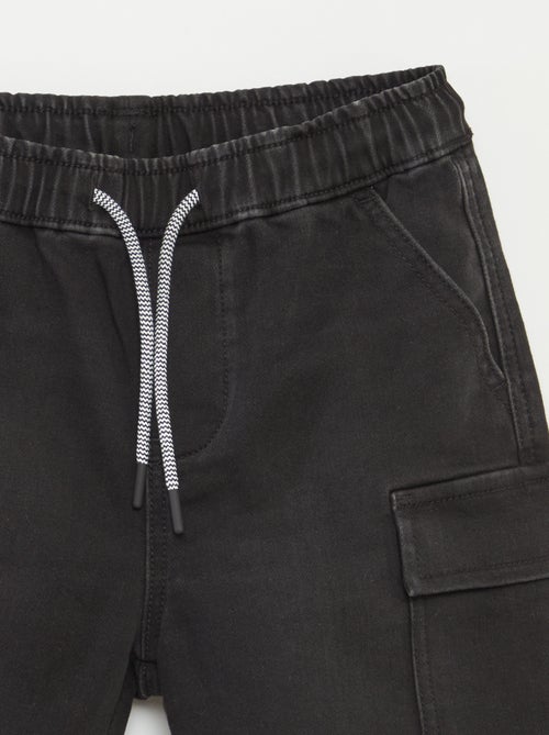 Spijkerbermuda met elastische taille - Kiabi