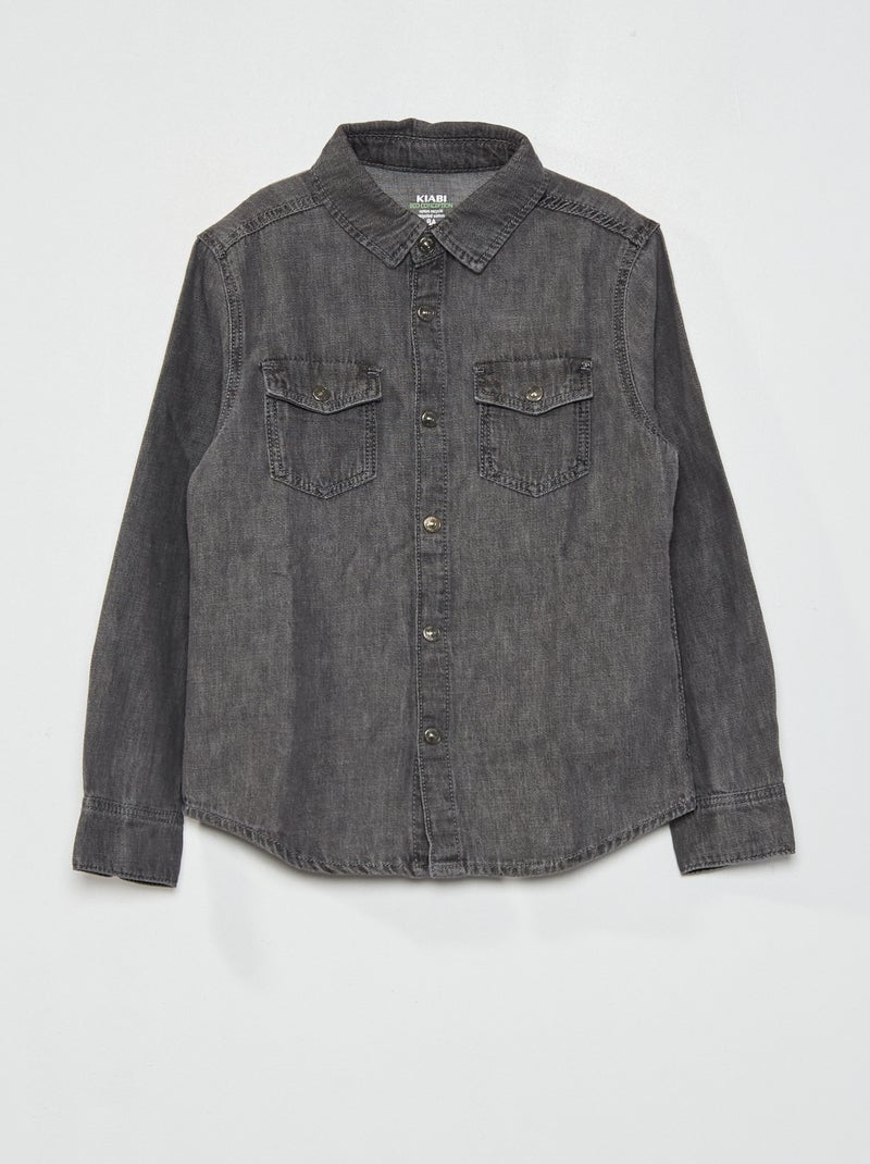 Spijkerblouse GRIJS - Kiabi