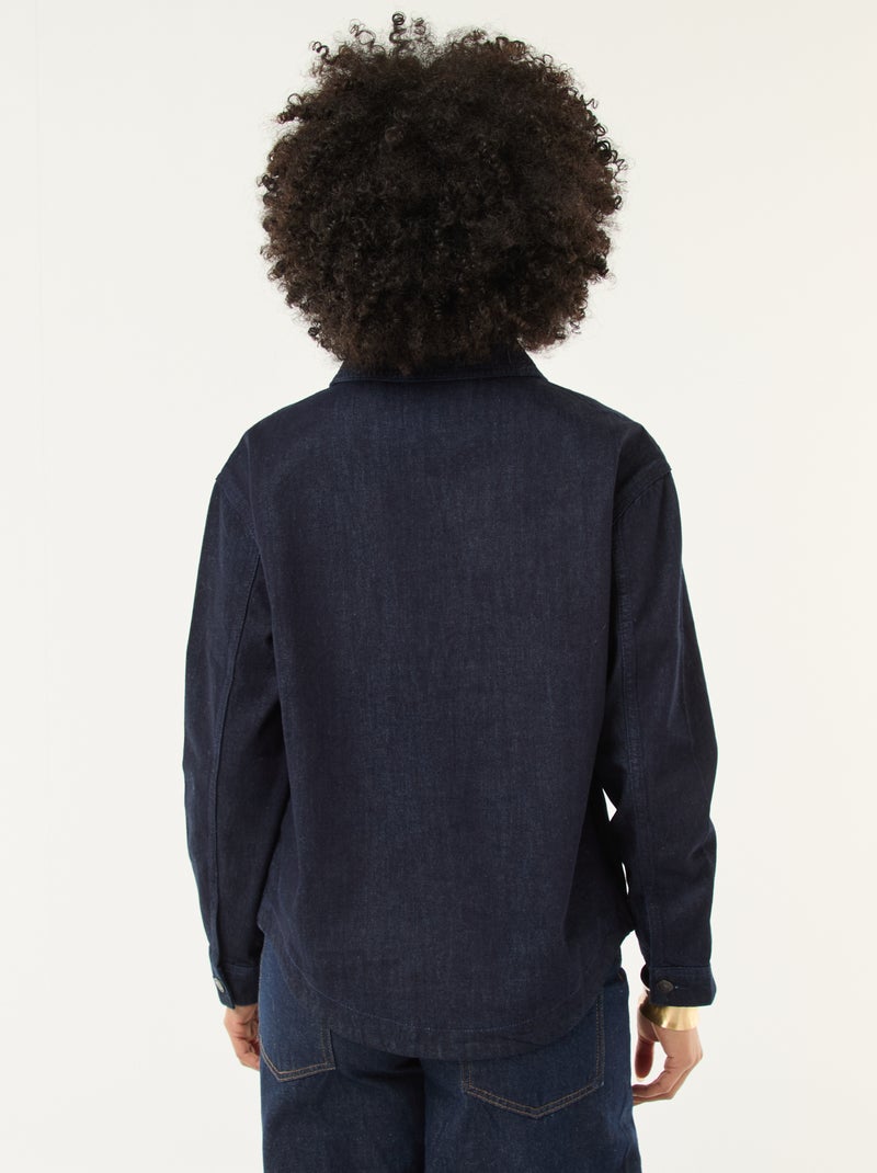 Spijkerblouse met lange mouw Blauw - Kiabi