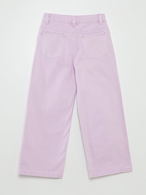 Spijkerbroek met hoge taille en wijde pijpen - Kiabi