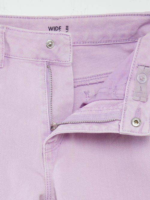 Spijkerbroek met hoge taille en wijde pijpen - Kiabi