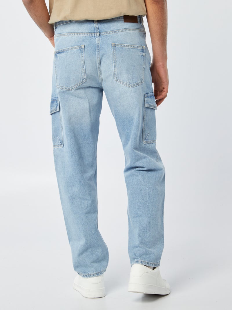 Spijkerbroek met veel zakken BLAUW - Kiabi