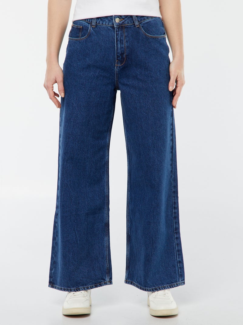 Spijkerbroek met wijde pijpen - L28 BLAUW - Kiabi